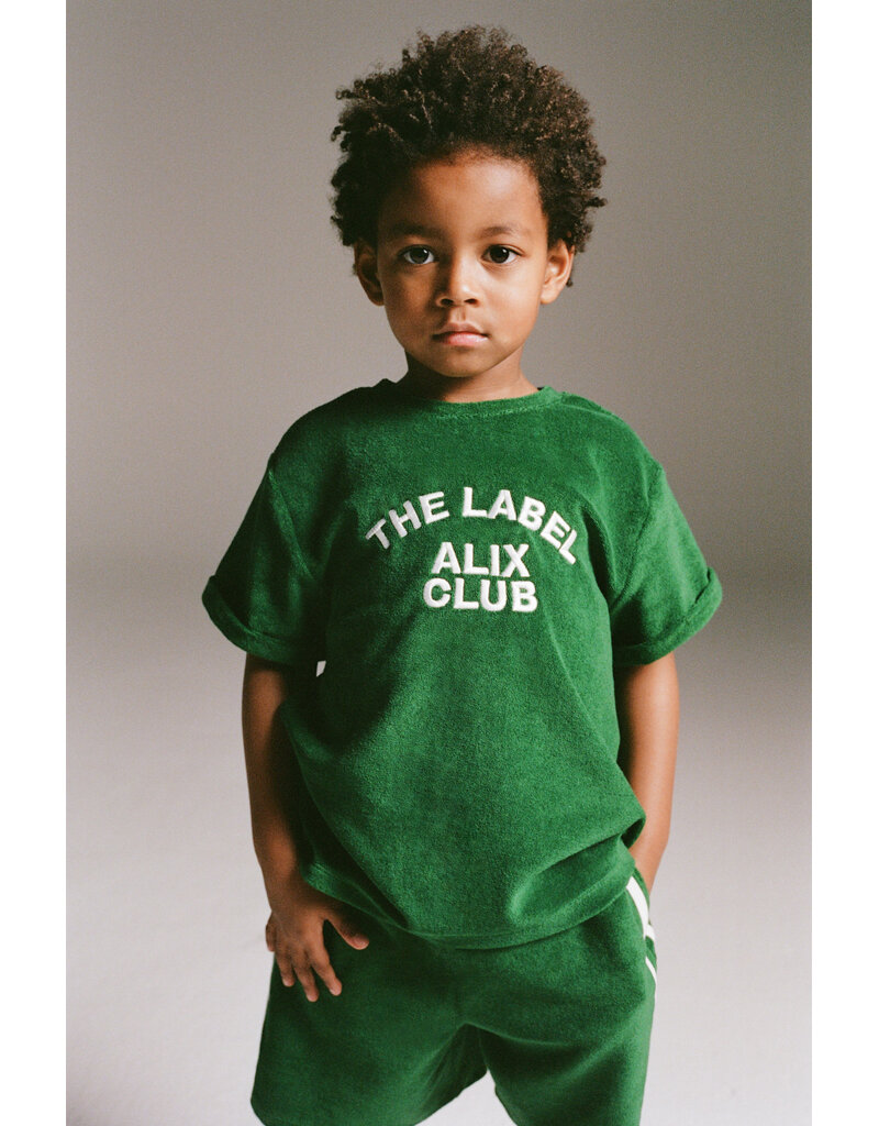 Alix the Label Kids Knitted Terry T-Shirt Green