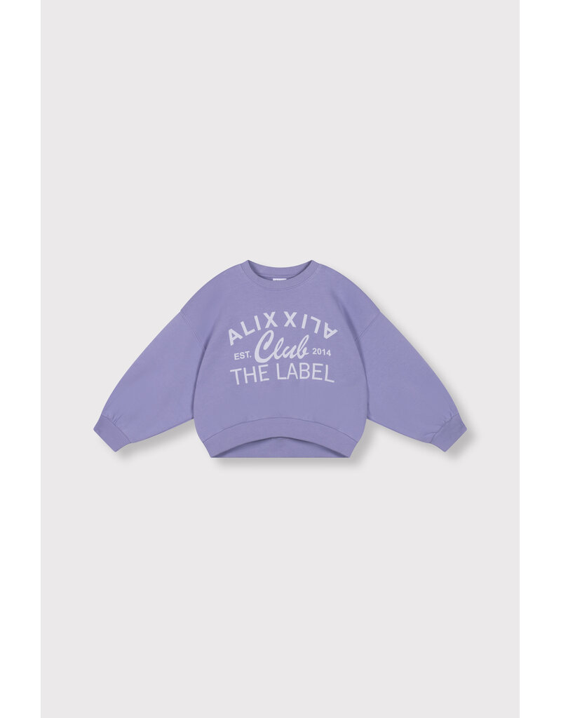 Alix the Label Kids Knitted Alix Club Print Sweater Lilac