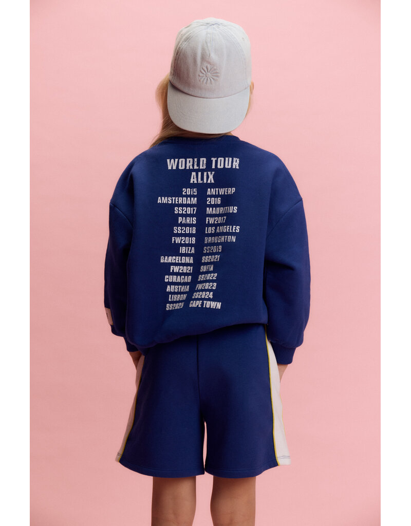 Alix the Label Kids Knitted on tour Sweater Royal Blue