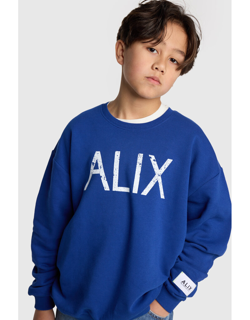 Alix the Label Kids Knitted on tour Sweater Royal Blue