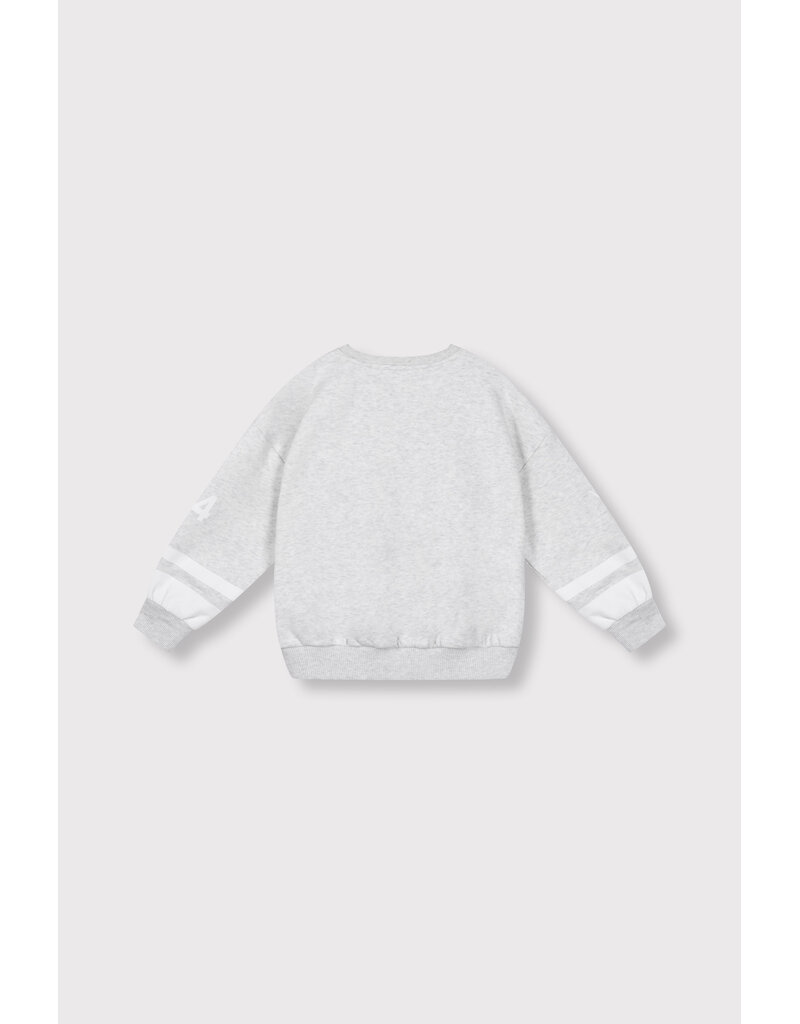 Alix the Label Kids Knitted Sporty Sweater Super Light Grey Melange