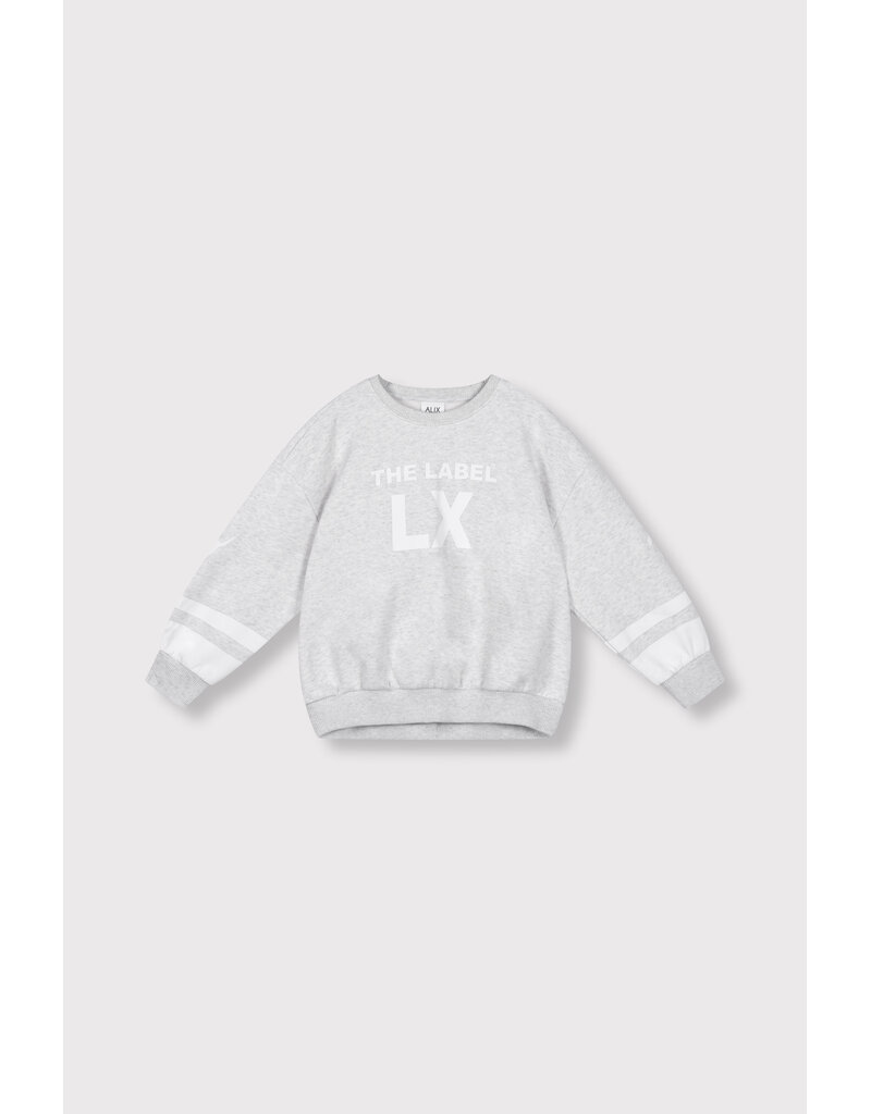 Alix the Label Kids Knitted Sporty Sweater Super Light Grey Melange