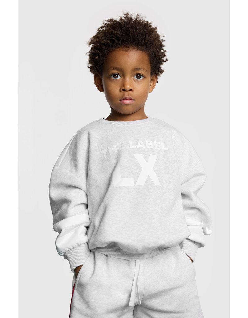 Alix the Label Kids Knitted Sporty Sweater Super Light Grey Melange