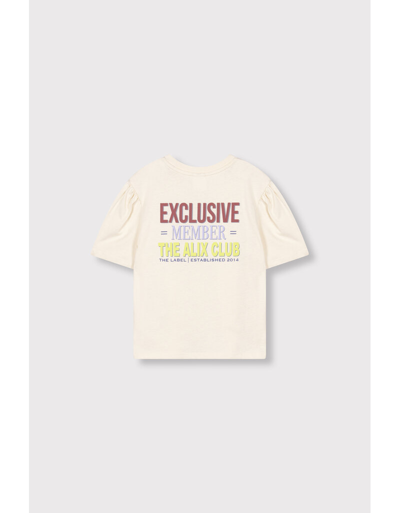 Alix the Label Kids Knitted Multi Colour Artwork T-Shirt Light Ecru