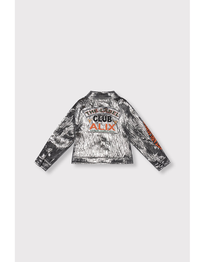 Alix the Label Kids Woven Silver Artwork Jacket