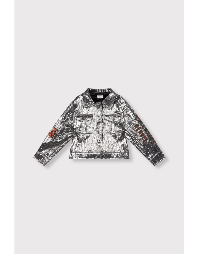 Alix the Label Kids Woven Silver Artwork Jacket