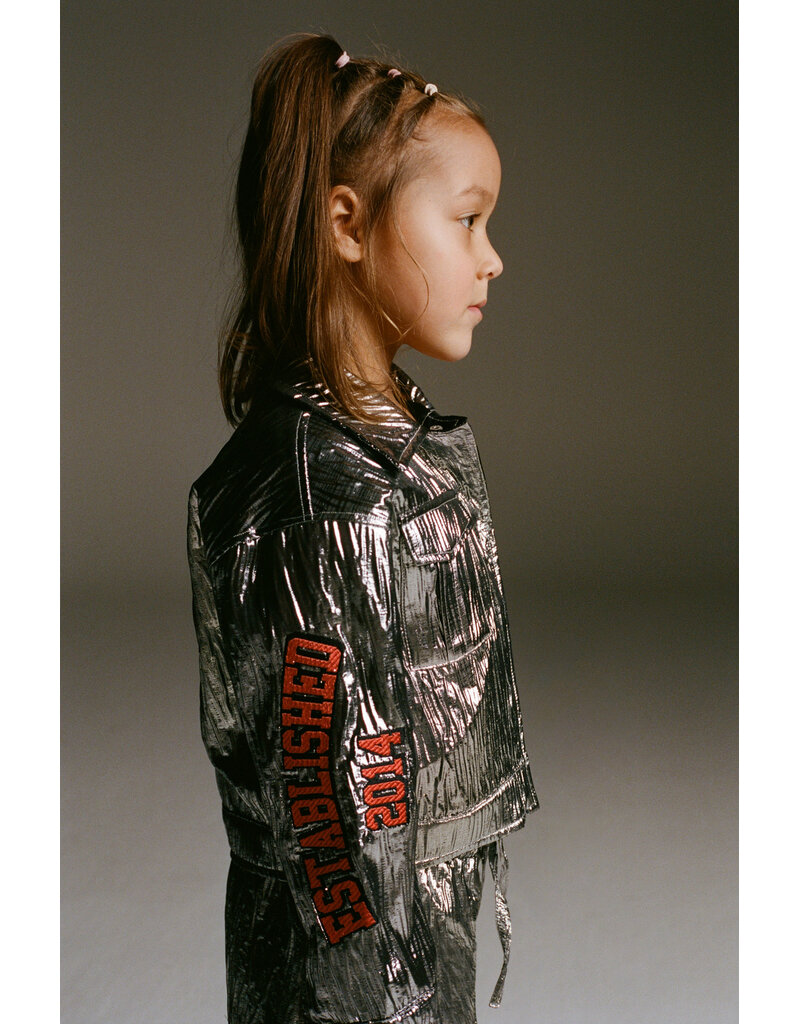 Alix the Label Kids Woven Silver Artwork Jacket