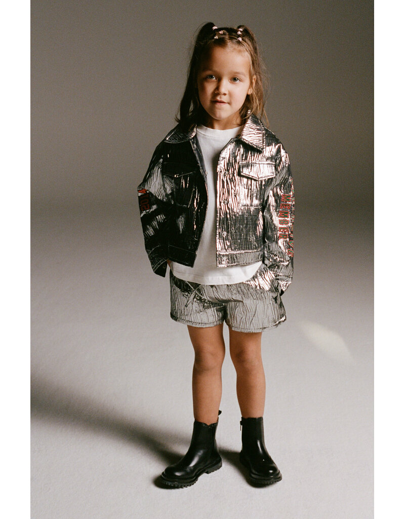 Alix the Label Kids Woven Silver Artwork Jacket