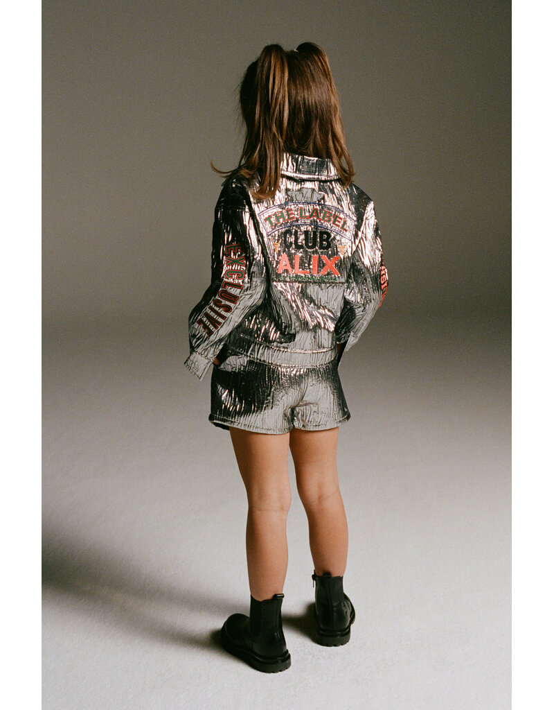 Alix the Label Kids Woven Silver Artwork Jacket