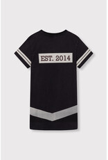 Alix the Label Kids Knitted T-Shirt Dress Charcoal Grey