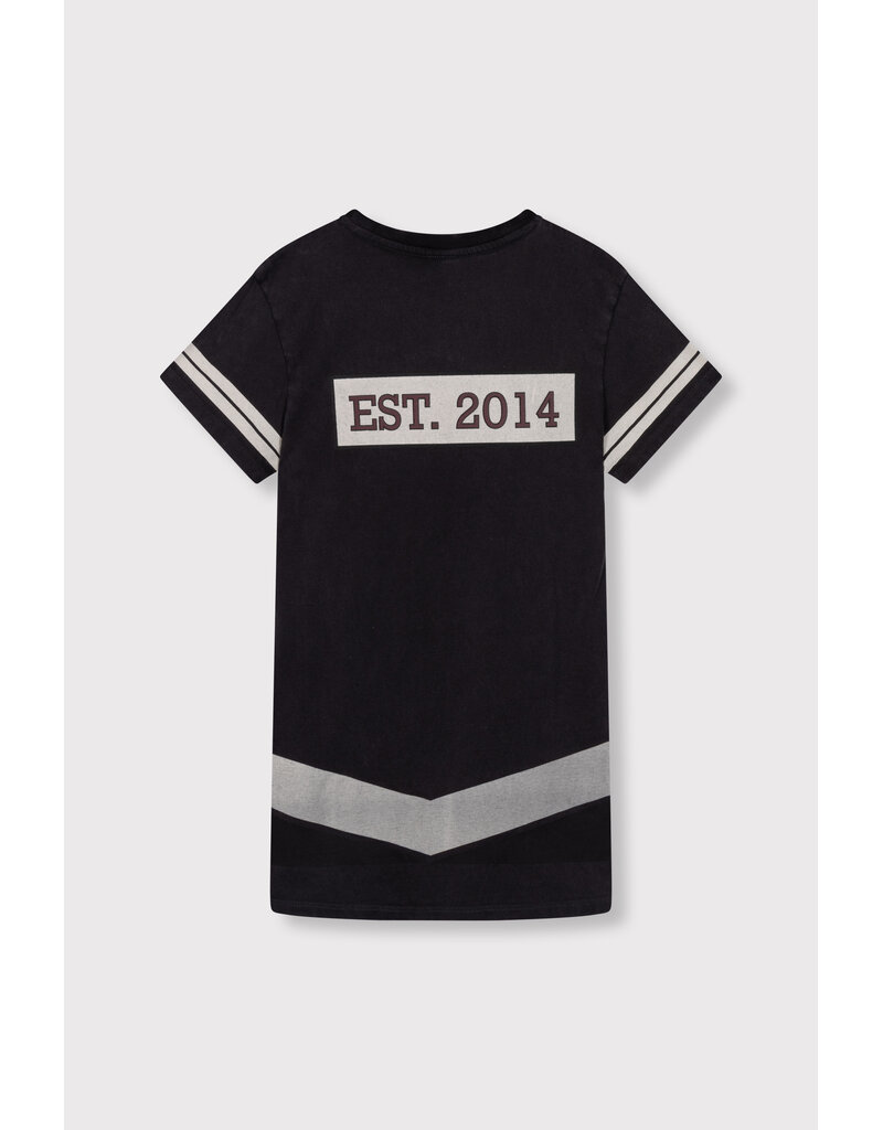 Alix the Label Kids Knitted T-Shirt Dress Charcoal Grey