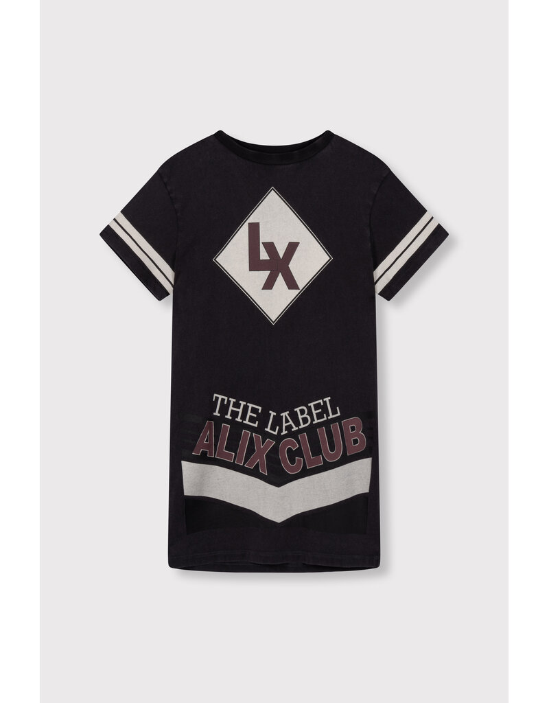 Alix the Label Kids Knitted T-Shirt Dress Charcoal Grey