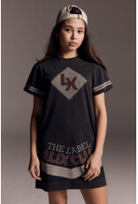 Alix the Label Kids Knitted T-Shirt Dress Charcoal Grey