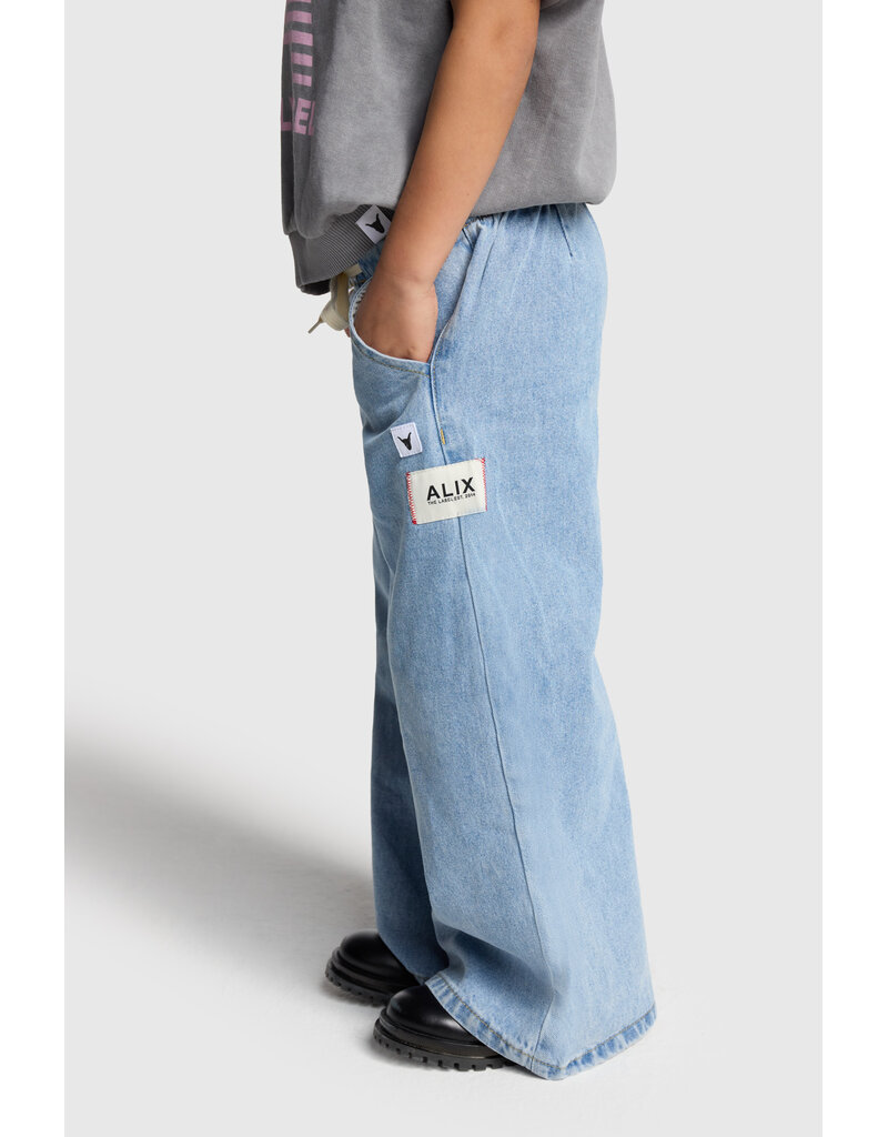 Alix the Label Kids Woven Wide Leg Flow Denim Pants