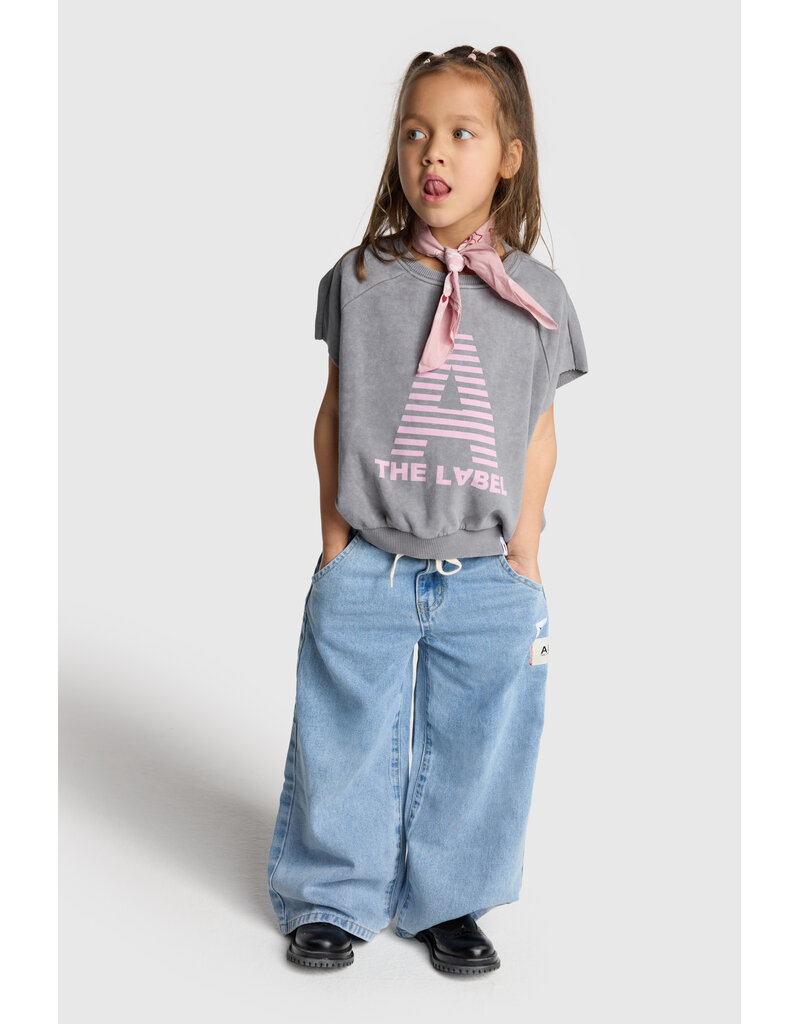Alix the Label Kids Woven Wide Leg Flow Denim Pants