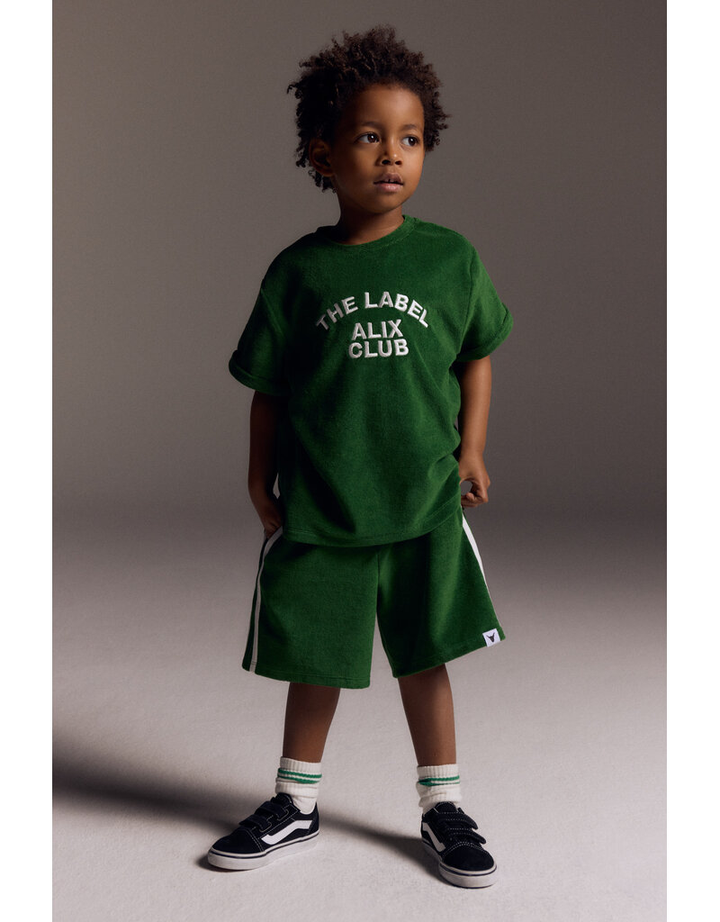 Alix the Label Kids Knitted Terry Shorts Green