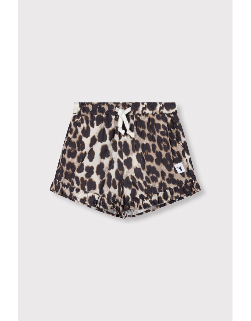 Alix the Label Woven Animal Shorts With Ruffles Animal