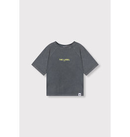 Alix the Label Kids Knitted Raglan Logo T-Shirt Light Grey