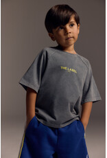 Alix the Label Kids Knitted Raglan Logo T-Shirt Light Grey