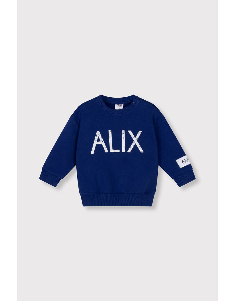 Alix the Label Baby Knitted On Tour Sweater Royal Blue