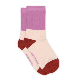 mp Denmark Block colour socks Red Ochre 4055