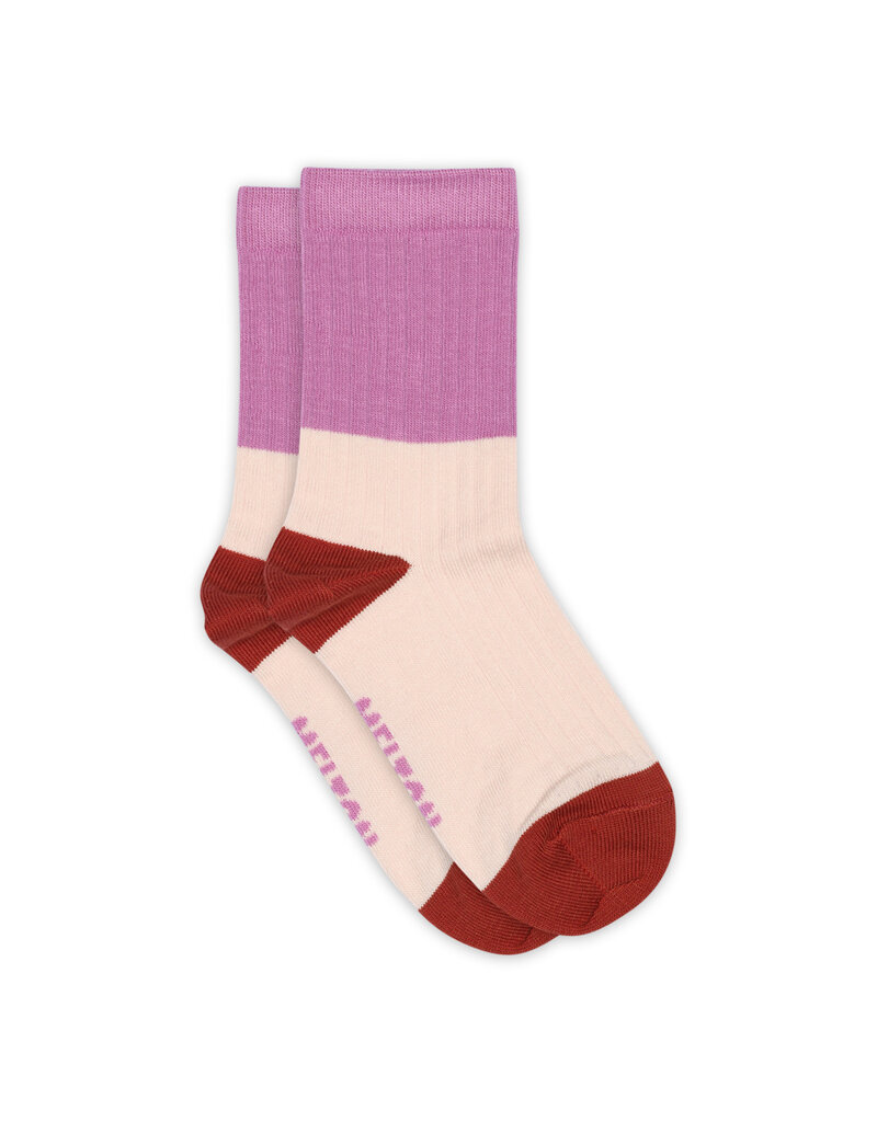 mp Denmark Block colour socks Red Ochre 4055