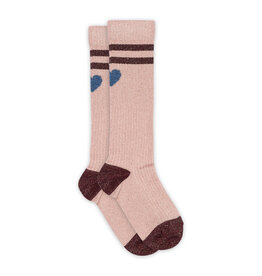 mp Denmark Elga glitter knee socks Silver Pink 4150