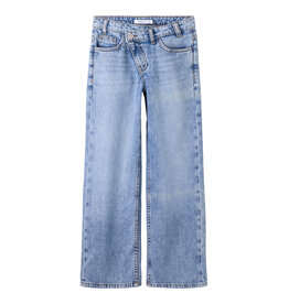 name it Rose Wide Asym Closure Jeans Medium Blue Denim