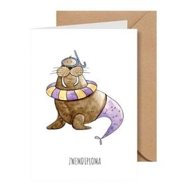 Juulz Illustrations & Design Kaart zwemdiploma
