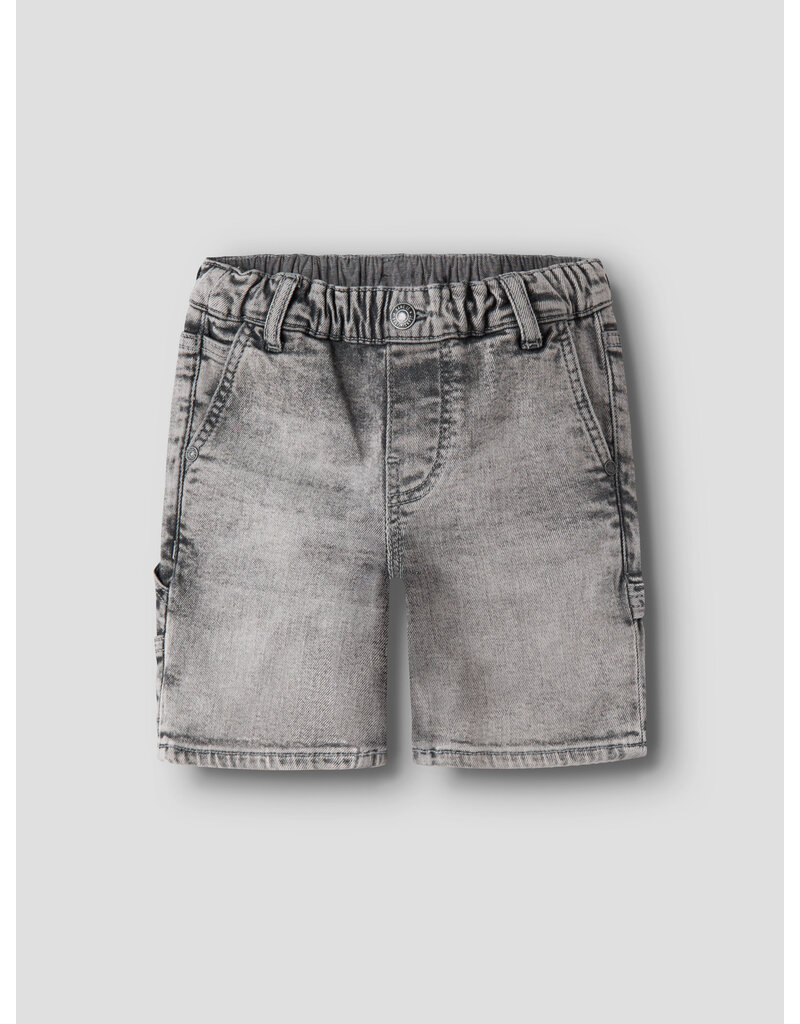 name it Ben Loose Denim Bermuda Medium Grey