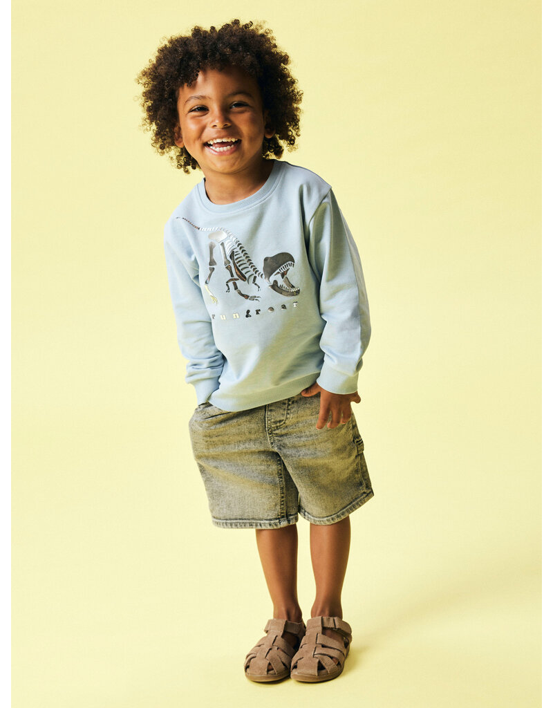 name it Ben Loose Denim Bermuda Medium Grey