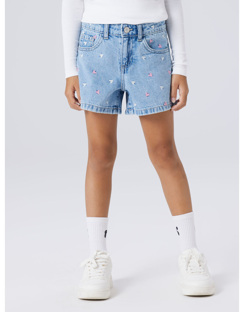 name it Bella Denim shorts Multi Heart