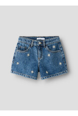 name it Bella Denim Shorts Medium Blue Daisy Kids