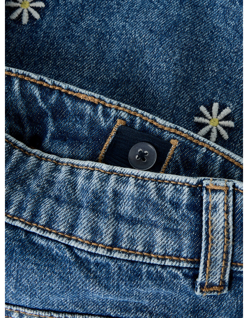 name it Bella Denim Shorts Medium Blue Daisy Kids