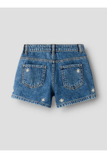name it Bella Denim Shorts Medium Blue Daisy Kids