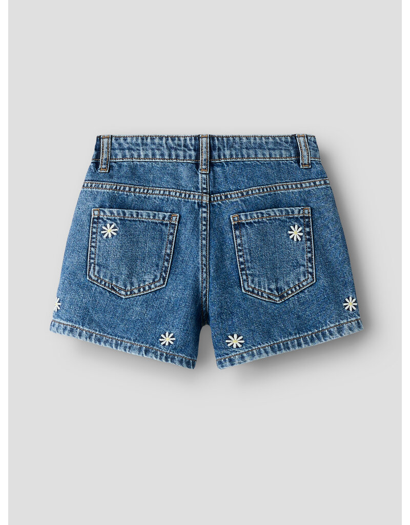 name it Bella Denim Shorts Medium Blue Daisy Kids