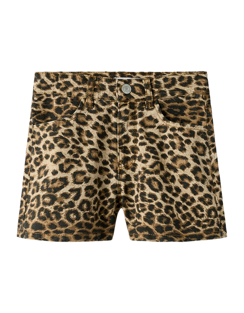 name it Rose Shorts Silver Mink Leopard
