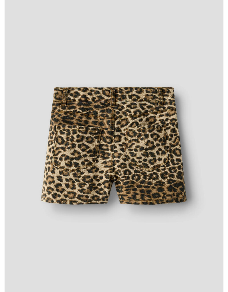name it Rose Shorts Silver Mink Leopard