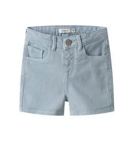 name it Ryan Straight Twill Shorts Blue Fog