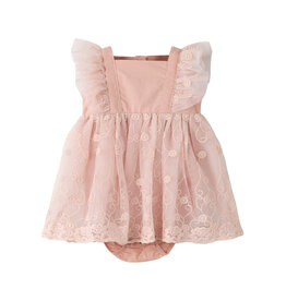 Lil' Atelier Feya Tulle Body Dress Peach Whip
