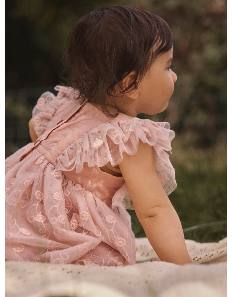 Lil' Atelier Feya Tulle Body Dress Peach Whip
