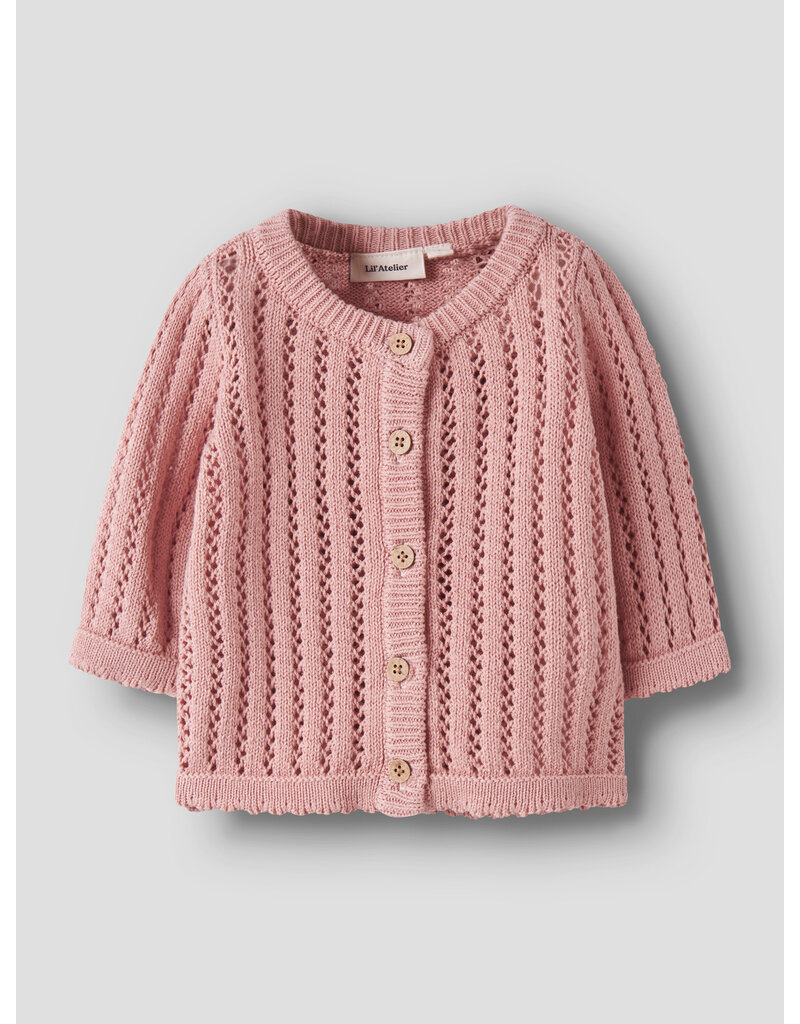 Lil' Atelier Fabiola Knit Cardigan Misty Rose