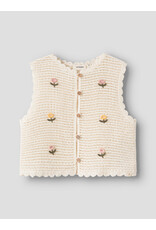 Lil' Atelier Flora Knit Vest Coconut Milk