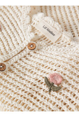 Lil' Atelier Flora Knit Vest Coconut Milk