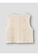 Lil' Atelier Flora Knit Vest Coconut Milk