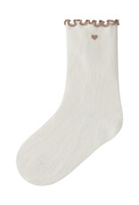 Lil' Atelier Ducia Socks Coconut Milk Oxford Tan