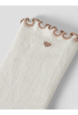 Lil' Atelier Ducia Socks Coconut Milk Oxford Tan