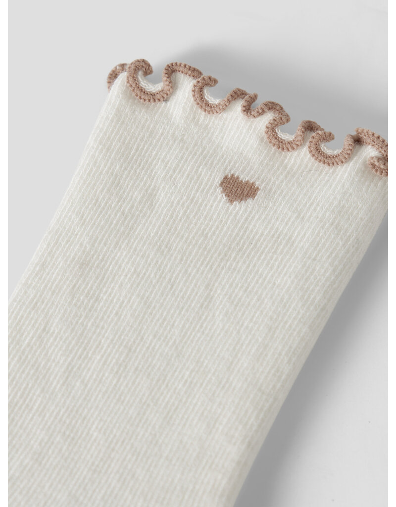 Lil' Atelier Ducia Socks Coconut Milk Oxford Tan
