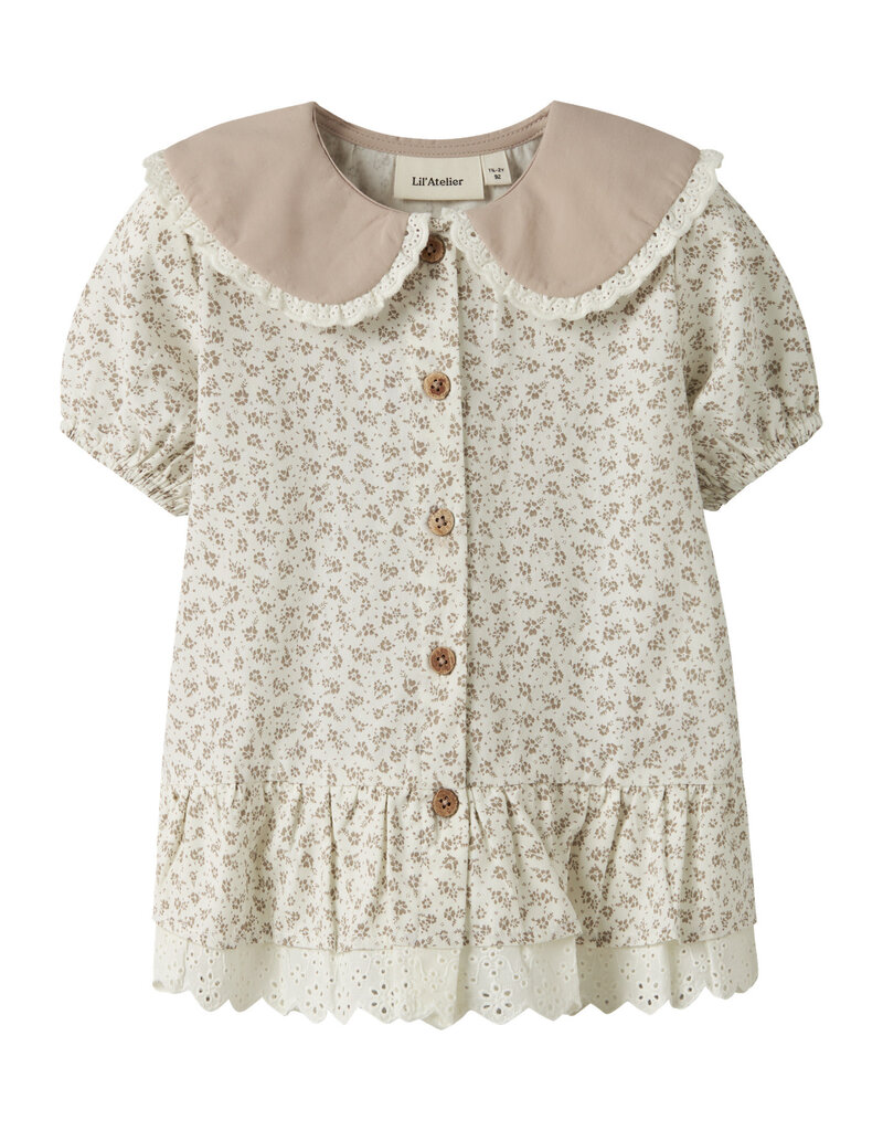 Lil' Atelier Jola Loose Shirt Coconut Milk