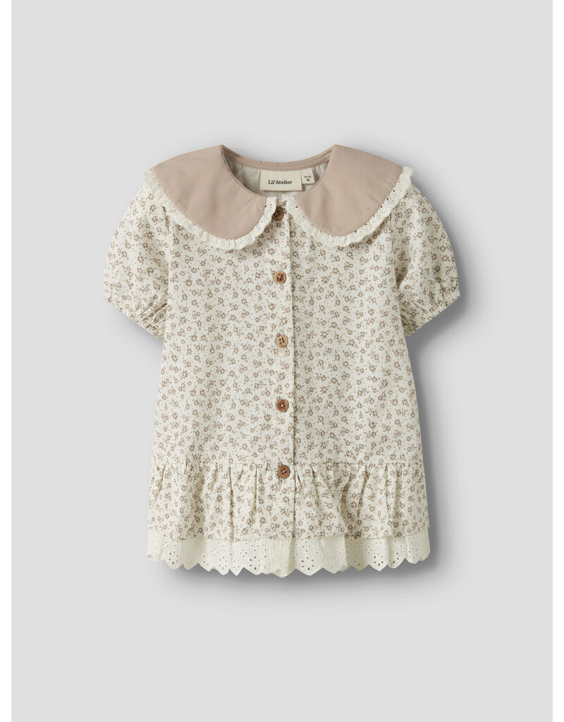 Lil' Atelier Jola Loose Shirt Coconut Milk